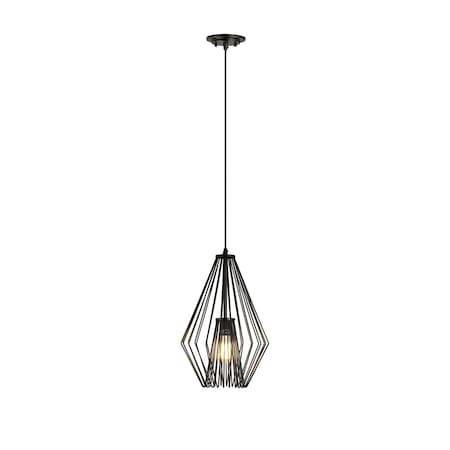 Z-Lite Quintus 1 Light Mini Pendant, Matte Black 442MP12-MB